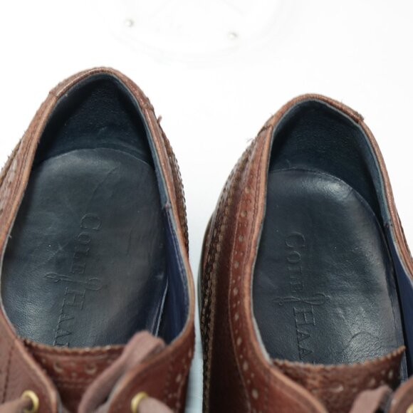Cole Haan Mens Cooper Oxford Size 11 M Brown Leather Wingtip Brogue Dress Shoe main image 10